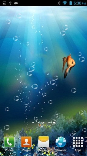 Goldfish Swim 3D Aquarium LWP截图7