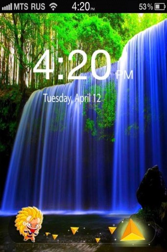 4D Waterfall Lock Screen截图3