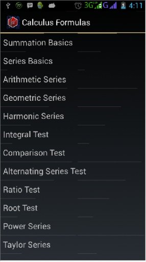 Calculus Formulas截图2