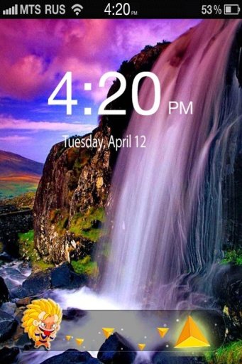 4D Waterfall Lock Screen截图4