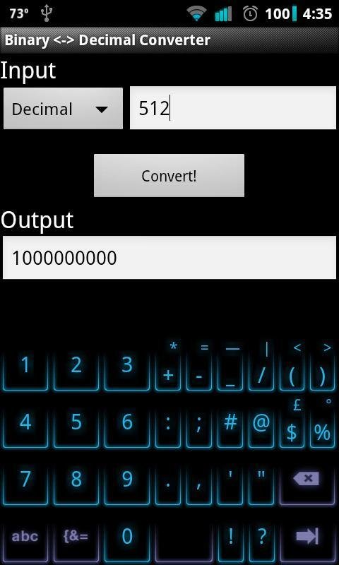 Binary &lt;-&gt; Decimal Converter截图2