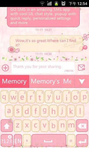 Lovepetal GO Keyboard Theme截图6