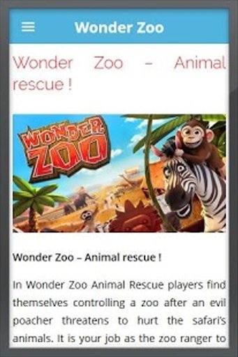 Wonder Zoo Animal Guide截图3