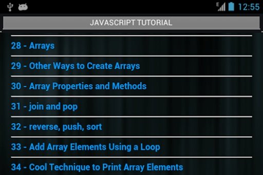 JAVASCRIPT TUTORIAL截图1