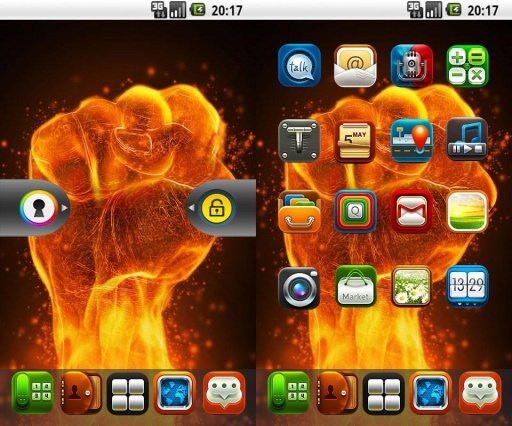 Flame Lock Screen截图2