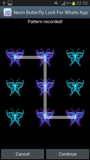 Neon Butterfly Lock Whats App截图6