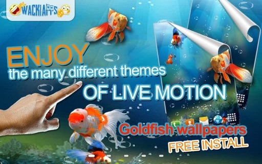 Goldfish Swim 3D Aquarium LWP截图2