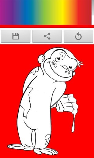 Monkey Curious George Coloring截图3