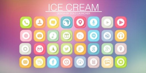 Solo Launcher Ice Cream Theme截图5