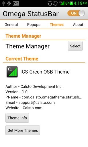 ICS Green Omega StatusBar截图6