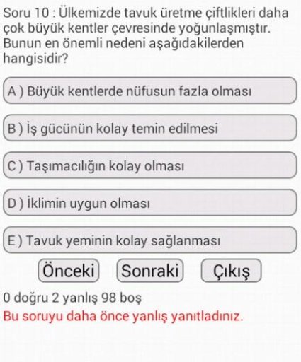 KPSS Coğrafya Soru Bankası截图3