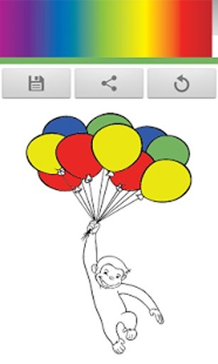 Monkey Curious George Coloring截图1