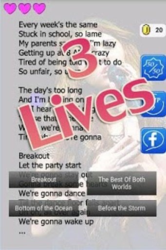 Miley Cyrus Lyrics Quiz截图4