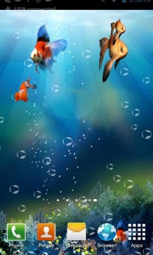 Goldfish Swim 3D Aquarium LWP截图5