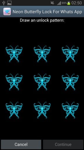 Neon Butterfly Lock Whats App截图4