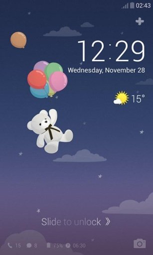 Little Bear's Day Dodol Theme截图8