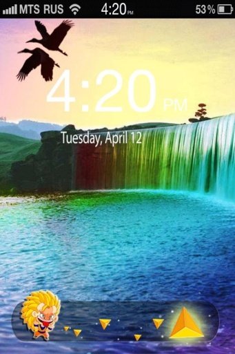 4D Waterfall Lock Screen截图1