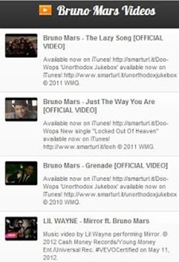 Bruno Mars Videos截图4