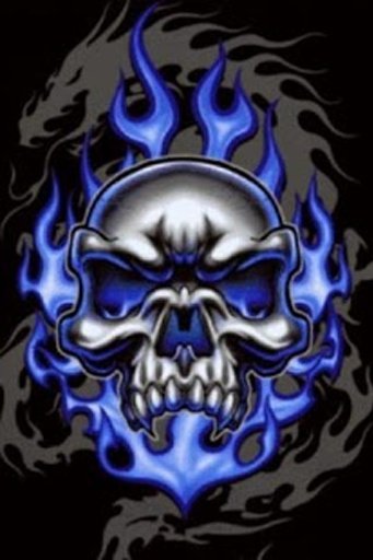 Flaming skull FREE WALLPAPER截图1