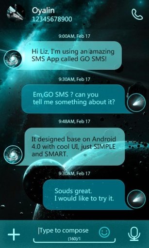 GO SMS PRO OUTER THEME EX截图6