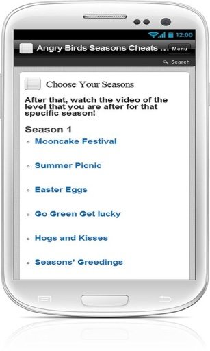 Angry Birds Seasons Cheats Tip截图5