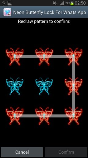 Neon Butterfly Lock Whats App截图1