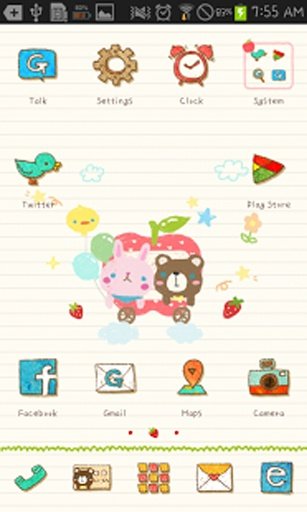 Happy Apple go launcher theme截图4