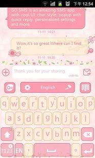 Lovepetal GO Keyboard Theme截图1