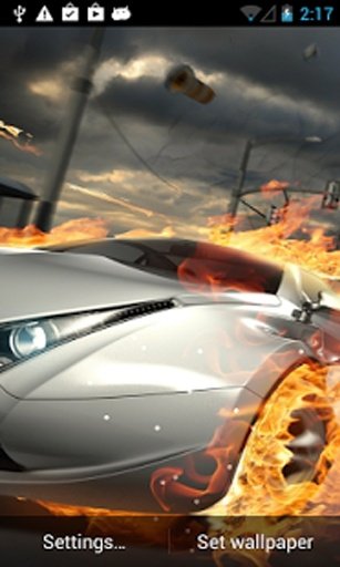 Flaming Sports Car Ripple LWP截图10