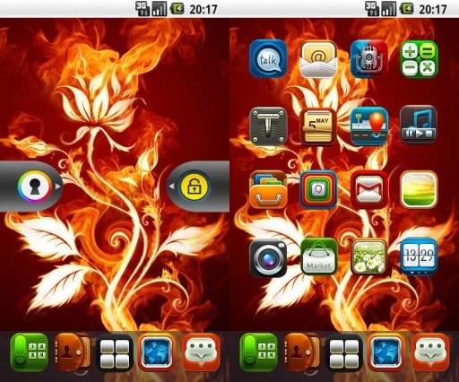 Flame Lock Screen截图4