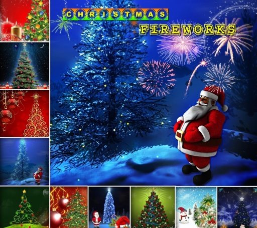 Christmas Fireworks Wallpaper截图3