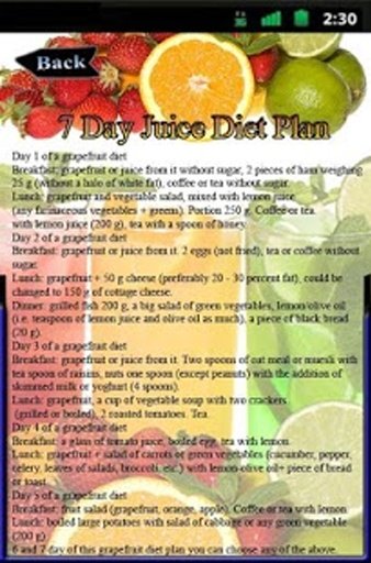 7 Day Juice Diet Plan截图3