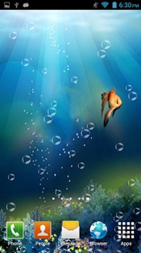 Goldfish Swim 3D Aquarium LWP截图4