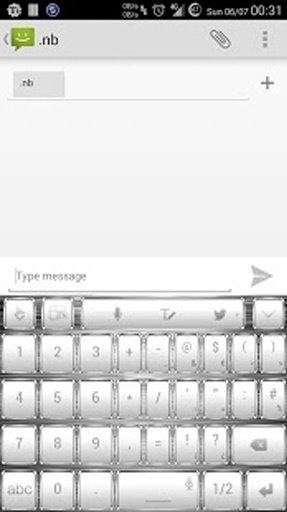 TouchPal WhiteFrameSilver skin截图3