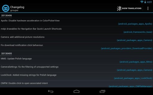 Better CyanogenMod Changelog截图3