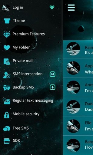 GO SMS PRO OUTER THEME EX截图2