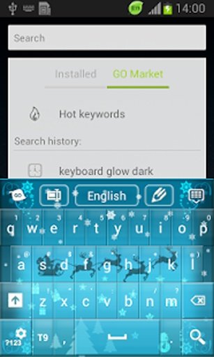 圣诞节蓝色键盘截图6