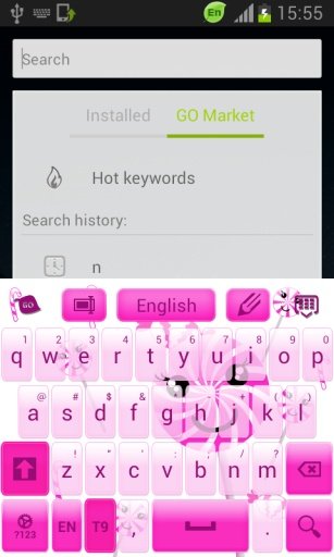 糖果粉色键盘截图2