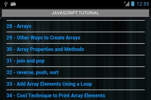 JAVASCRIPT TUTORIAL截图2