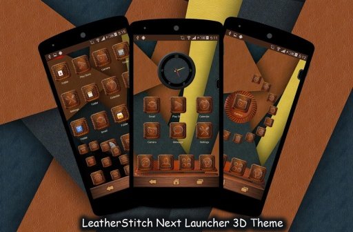 Leather Next Launcher 3D Theme截图2