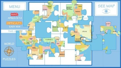 World Map Puzzle截图8