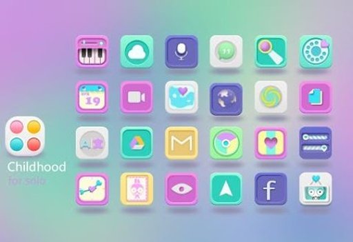 Solo Launcher Childhood Theme截图8