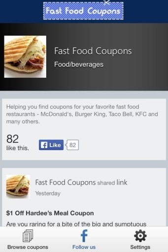 Fast Food Coupons And Rebates截图2