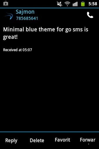 GO SMS Pro Theme Ice Minimal截图1