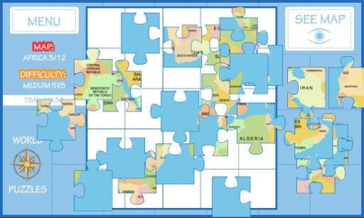 World Map Puzzle截图10