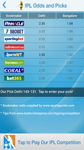 IPL Odds And Picks截图1