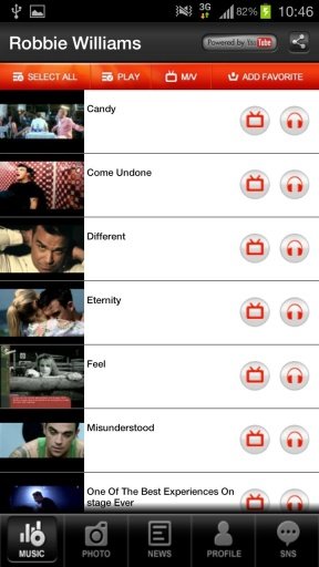 Robbie Williams Music Videos截图1