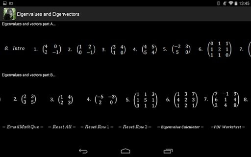 Linear Algebra Live Worksheet截图1