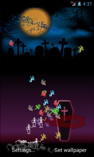 Halloween Live Wallpaper Game截图1