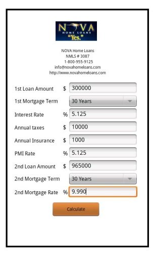 Nova Home Loans Mortgage Calcu截图2